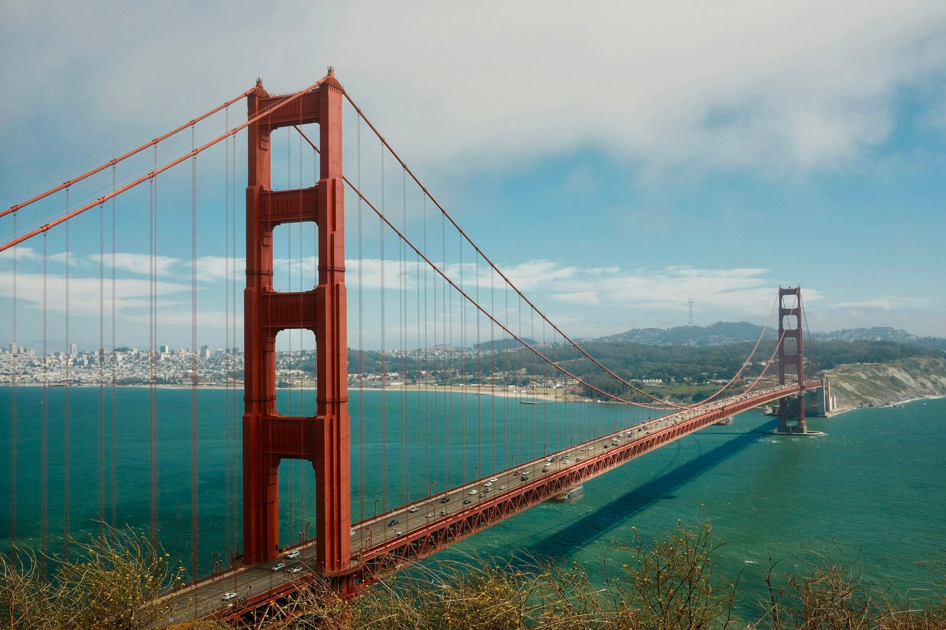 The Golden Gate Bridge emerging through fog as a clear path forward